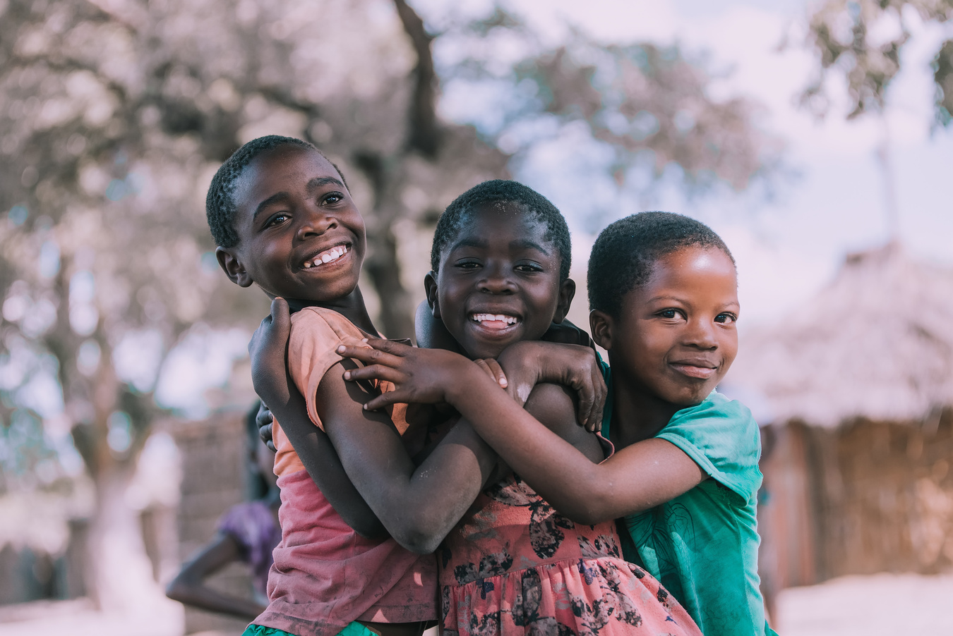 Happy innocent Namibian children